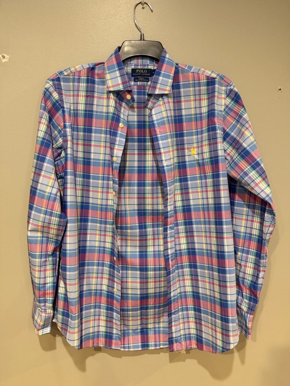 Polo by Ralph Lauren Pink and Blue Plaid Button-Down Shirt